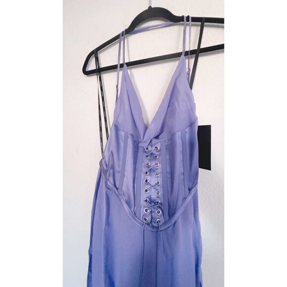 Retrofete LARISSA SILK CORSET DRESS lilac M - Picture 12 of 12